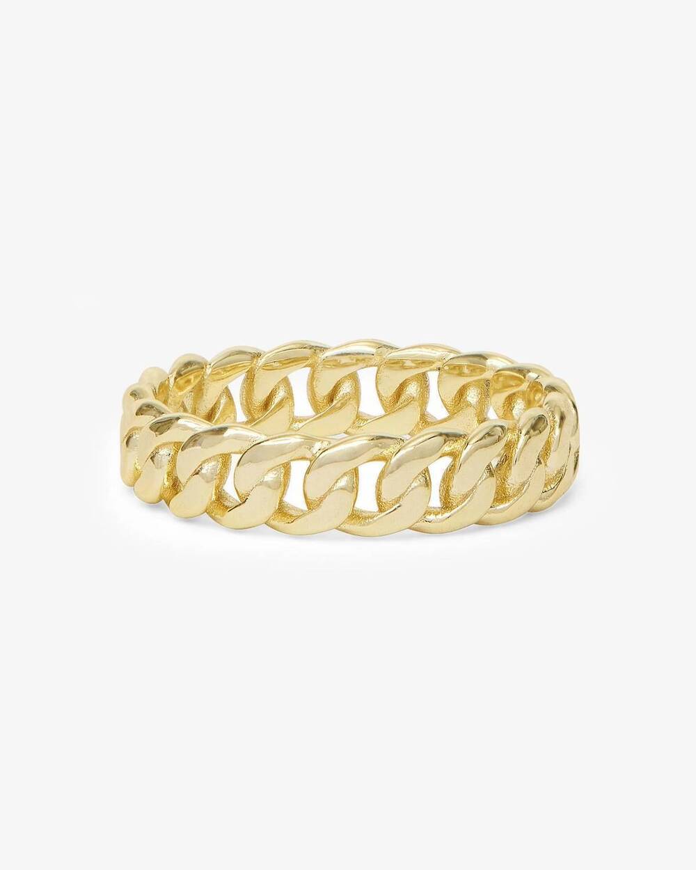 NEW MELINDA MARIA women's julian cuban chain ring in gold